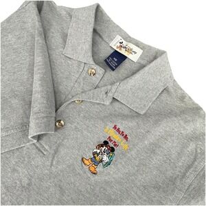 Vintage Walt Disney World Mens Medium Polo Shirt Embroidered Mickey Mouse Pirate